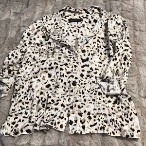 Leopard print top with open back